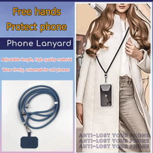 Multifunctional phone case Nylon card adjustable buckle for slanting neck lanyard