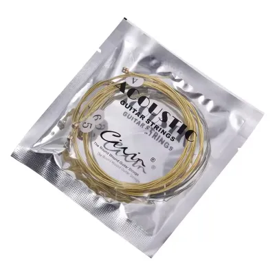PLAYOU 6PCS Original Acoustic Guitar String Set Brass Hexagonal Steel Core Strings For Musical Instruments Accessories