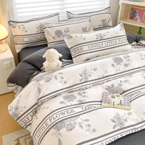 Dansunreve phim hoạt hình Quilt Cover với zip duy nhất/Nữ Hoàng/Vua Thỏ Gấu Chăn lông vũ in bìa khá hoa Duvet cover Comforter Bìa