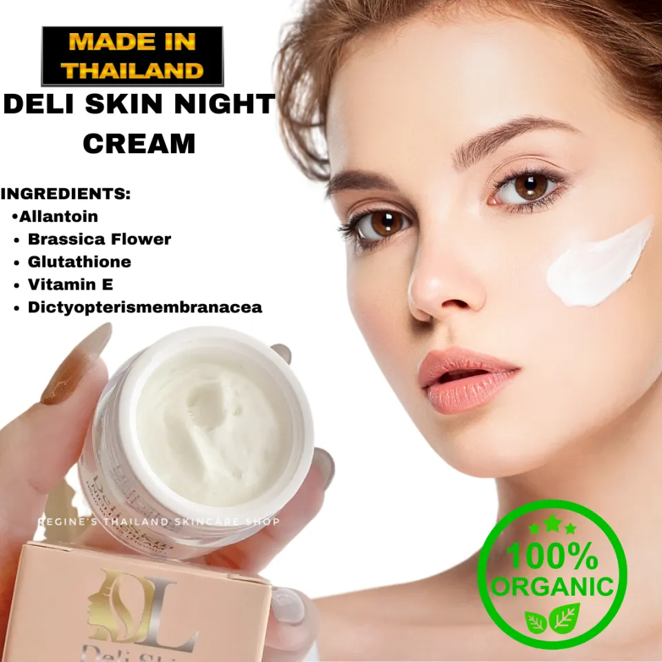 Deli Skin night Cream face Whitening infusion of Collagen a facial