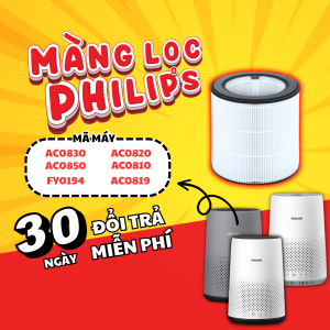 Lõi lọc không khí PHILIPS cho máy AC0820 AC0819 AC0810 AC0830 model FY0194. Lõi lọc giá rẻ dễ dàng thay thế lọc sạch bụi mịn