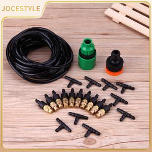 JOCESTYLE ระบบรดน้ำสวนและระเบียง พร้อมหัวหยดน้ำแบบปรับได้และสายยางสีสันสดใส สำหรับการรดน้ำที่มีประสิทธิภาพ