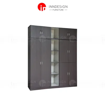 [INNDESIGN.SG] 10 DOORS 5.9FT FULL HEIGHT WARDROBE WITH SHELVE (Fully Assembled and Free Delivery)