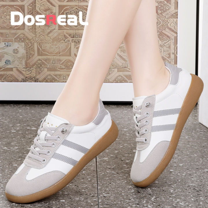 DOSREAL Fashion Sneakers for Women Korean Shoes Slip On Rubber Shoes  Sneakers Black Ladies School Shoes Soft Sole Casual Shoes Lazada PH