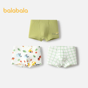 Balabala ChildrenS Underwear Square Cotton Boys And Girls Four Corner Shorts No Pp Clamping Small ChildrenS Baby Skin Friendly Three Pack.