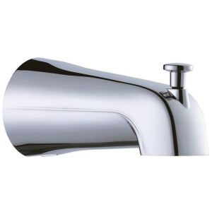 Universal Wall-Mounted Tub Spout - Pull-Up Diverter 1/2"" IPS Thread | Slip-On Fit Anti-Corrosion Bathtub Faucet