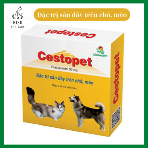 (Lẻ 1 viên) Cestopet diệt sán dây cho chó mèo - Bibopetcare