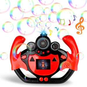 Bubble Machine Portable Automatic Bubble Machine for Kids 3000+ Bubbles/Min，Bubble Summer Toys with Music & Light Indoor/Outdoor Games Birthday Party Best Gift for 3 4 5 6 7 8 Year Old boy