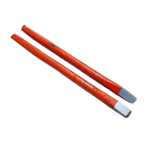 Bộ 2 Đục Sắt Đầu Dẹp Chiều Dài 170mm Đường Kính 8.8mm Được Sơn Chống Sét Màu Cam Đầu Mũi Màu Bạc Chuyên Dùng Chạm Điêu Khắc Đá