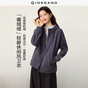GIORDANO Women Jackets Polar Fleece Soft Warm Jackets Zip Front Dolman Sleeve Fashioinable Casual Relaxed Jackets 13376954