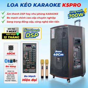 Loa kéo nội địa MTMAX K5 Pro – Chip DSP cao cấp bass 40cm vang sâu – hát cực nhẹ  Kèm 2 Micro Cao Cấp  bảo hành 12 tháng
