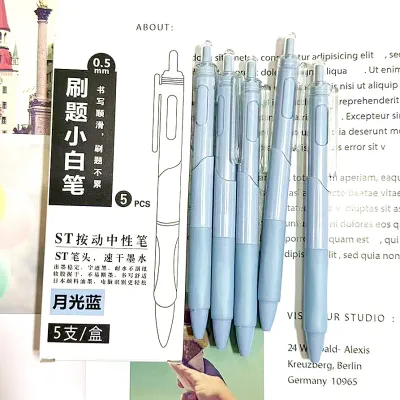 10PCS Gel Pen Press Gel Pen 0.5mm Black Ink Signature Pen Writing Ballpen Quick-Drying Sign Pen