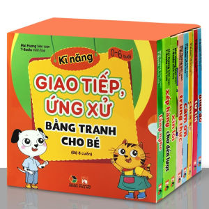 Bộ Sách Kỹ Năng Giao Tiếp Ứng Xử Bằng Tranh Cho Bé (Hộp 8 Cuốn)