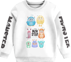 Sweater Anak Desain Terbaru Motif Monster Friend Laki laki Perempuan 1-10 Tahun