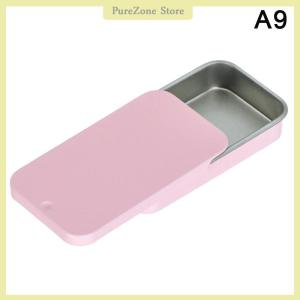 [PureZone] Tinplate Box Slide Lid Push Pull Box Drawer Balm Box Portable Box Mini Aromatherapy Jar Candy Small Iron Box Gift Box