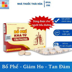 Viên Ngậm Ho Bổ Phế Kha Tử TÍN PHONG - Giảm Ho Tan Đàm - Dùng Được Cho Người Tiểu Đường Hộp 20 Viên