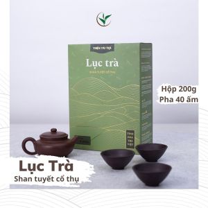 Lục Trà Shan Tuyết Cổ Thụ Hà Giang Vụ Xuân (1 tôm 1 lá) Hộp Quà Tặng Trà Hảo Hạng Thiện Tài