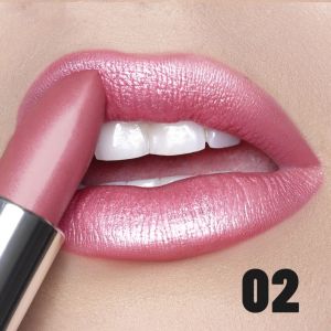 PAZNUL Glitter Pearlescent Lipstick Waterproof Matte Lip Glaze  Non-stick Cup Metallic Lipstick Women