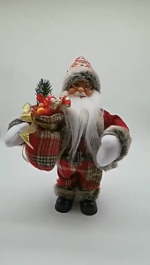 Christmas Singing Dancing Santa Claus Toys Electric Music Santa Claus for Doll Snowman Plush Operated Toys Decor