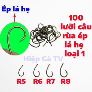 Combo 100 Lưỡi Câu Rùa Ép Lá Hẹ Loại 1