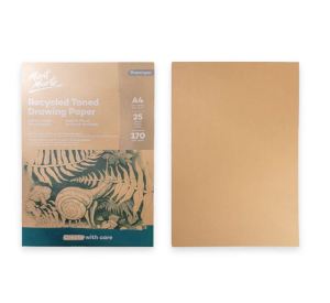 Mont Marte Recycled Toned Drawing Paper 170gsm A3/A4/A5 25 Sheets