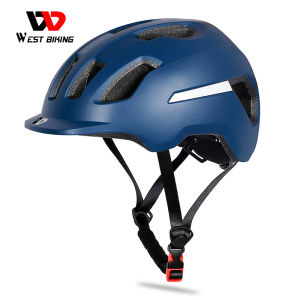 West Biking Adult Cycling Helmet Breathable Bicycle Scooter Electric Bicycle Helmet Unisxe Reflective Head Protection Men Women Adjustable Helmet