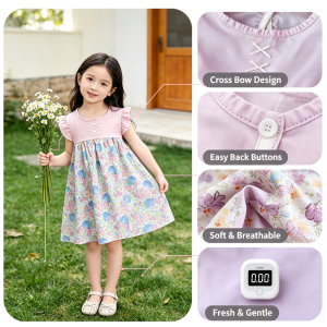 AILEBE Kids Dresses Soft Breathable Sleeveless Summer Dress With 3D Flared Princess Skirt Easy Self-Dressing Design Retains Shape After Washing No Friction Marks All-Day Comfort Cute Spaghetti Style OOTD Pambahay Pang Gala For Baby Girls 0-13 Years