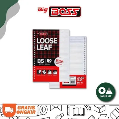 Loose Leaf Bergaris B5 / Isi Kertas File Binder SIDU Big Boss isi 50