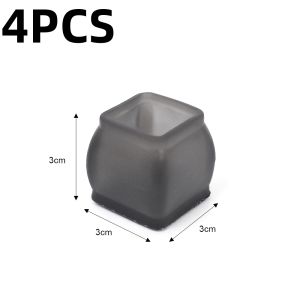 4Pcs Silicone Chair Leg Covers With Felt Pad Furniture Leg Protection Cover Prevent Scratches Reduce Noise Chair Leg Caps