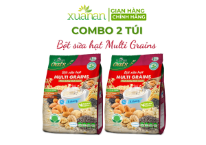 Combo 2 Túi Bột Sữa Hạt Multi Grains Xuân An [ít đường] 400g (25g*16 gói) (Tặng Kèm 2 Túi YM 350g)
