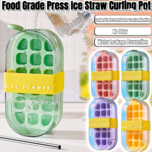 Two-In-One Ice Cube Kettle Foodgrade Silicone Ice Compartment Utensils For Home Ice Box