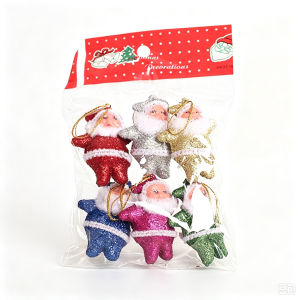 6pcs/set Cute Small Santa Claus Pendant Christmas Decoration Christmas Decorations.decor