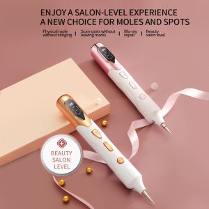 LCD Plasma Pen for Skin Mole Spot Removal Adjustable Level Beauty Pen with Blue Light Portable Home Salon Skin Care Device for Freckle Wart Remover