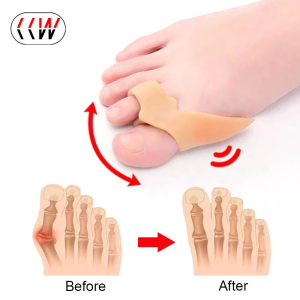 CCW 1Pair Silicone Gel Bunion Big Toe Separator Spreader Eases Foot Pain Foot Hallux Valgus Correction Massage Pedicure Tools