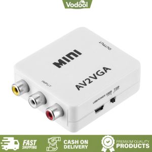 [VSC] Portable AV RCA CVBS To VGA Plug and Play Multifunctional Video Converter Adapter with Cable Free Display for