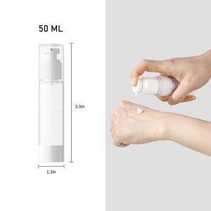 5ml /10ml /15ml Portable Vacuum Airless Pump Spray Lotion Bottle Clear Travel Refillable Lotion Cosmetic Bottle