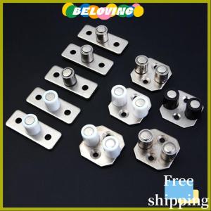 Beloving Flash Sale ตัวยึดประตูไม้แบบเลื่อนติดพื้น2ชิ้นตัวยึดลูกกลิ้งด้านบน