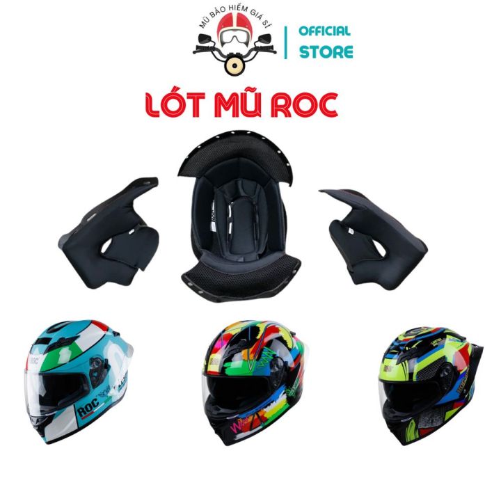 phụ kiện thay thế cho mũ bảo hiểm Bộ Lót thay mũ bảo hiểm ROC 03 và ROC ...