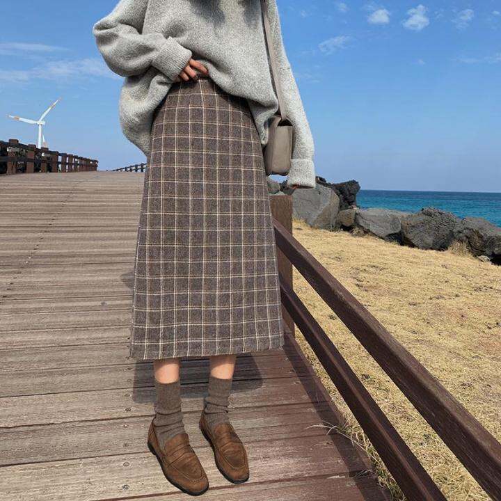 Woolen on sale skirt long