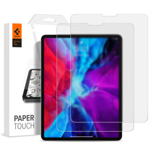 SPIGEN 2Pack Screen Protector for iPad Pro / Air [Paper Touch] Apple Pencil Friendly Paper Like Feeling / iPad Air 10.9(22/20) iPad Pro 12.9 Screen Protector  iPad Pro 11 iPad 10.2