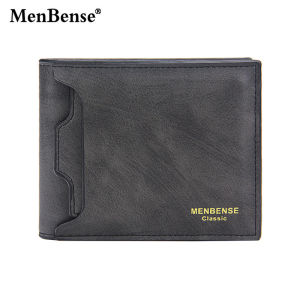 Menbense Dompet Uang Lipat Pria Wanita D2406-M Bahan Sintetis Lembut Tebal