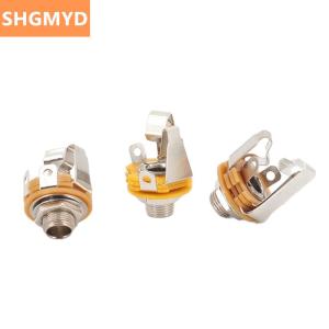 [COD] SHGMYD 10pcs set All Electric Guitar Bass Guitar 6.5mm Female Dual Channel Jack Socket Electric Guitar Input Jack DIY Accessories