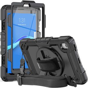 Dây đeo tay có thể xoay chân đế Vỏ chắc chắn cho Lenovo Tab M8 8 "FHD 2020 (TB-8705F / TB-8705N) HD 2019 (TB-8505X / TB-8505F / 8505FS2026