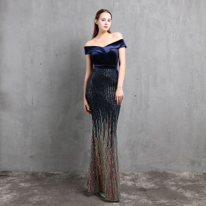 GOWN Bridal Wedding Bridesmaids Debut Entourage Formal Classic one-shoulder mermaid evening dress female elegant banquet annual meeting temperament velvet aura queen