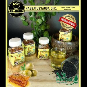 HABBATUSSAUDA 3IN1 Annaiim/Minyak Jinten Hitam/Obat Herbal Nargis Isi 60 Kapsul
