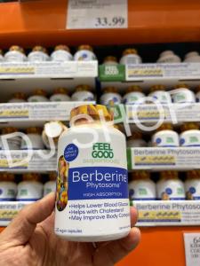 [DJ SHOP] Viên Uống FeelGood Superfoods Berberine Phytosome Giúp Hạ Đường Huyết + Cải Thiện Cholesterol Của Mỹ 120 Viên