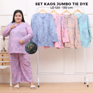 Terbaru!!! Setelan CPLP Jumbo/Setelan PANJANG PANJANG/Setelan Wanita JUMBO/Setelan Piyama WANITA JUMBO/One Set Wanita JUMBOPiyama/Setelan Celana Panjang Lengan Panjang Jumbo Tie Dye Pastel Wanita//BISA COD