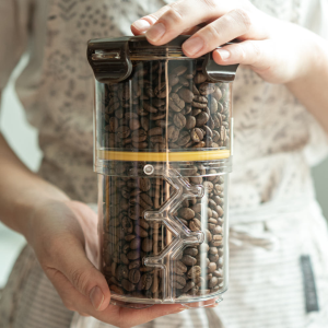 Puzzle Lock Coffee Bean Storage Container Medium Adjustable Airtight BPA-Free Dishwasher Freezer Microwave Safe
