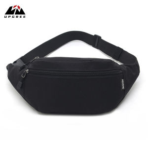 UPGREE กระเป๋าคาดเอวกระเป๋าคาดหน้าอกผู้ชายกระเป๋ากระเป๋าออกกำลังกายอเนกประสงค์สามชั้นดีไซน์กระเป๋าคาดเอวเล็กกันน้ำทนทานต่อการฉีกขาดกระเป๋าคาดเอวพร้อมกับสายปรับได้สำหรับออกกำลังกายวิ่ง