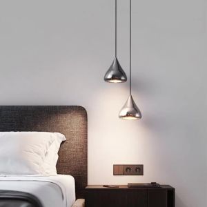 LED Pendant Light Chandelier Bedroom Bedside Ambiance Art Drop Line Hallway Bar Lighting for Home